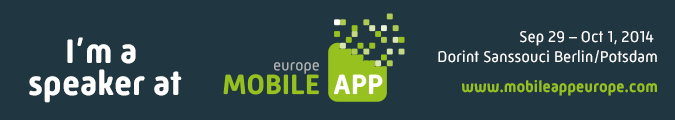 Speaker @ Mobile App Europe