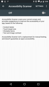 Accessibiltiy Scanner Settings - Adventures in QA