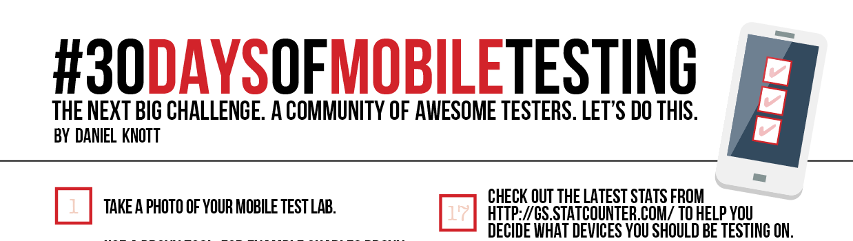 30 days of mobile testing - Adventures in QA